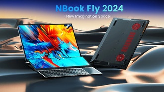 Ноутбук NBook Fly с двумя экранами получил процессор Xeon 2020 года