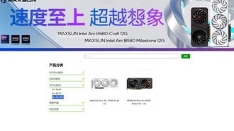 На сайте Maxsun появилась категория для видеокарты Intel Arc Pro B60