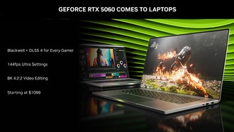 Ноутбуки с видеокартами NVIDIA GeForce RTX 5060 уже в продаже от 91000 рублей