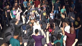 Как попасть в толпу в WWE 2K25 (ошибка барьера)