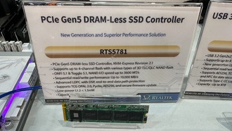 Realtek представила новый контроллер для SSD с интерфейсом PCIe 5.0 x4 — до 10 ГБ/с и 1.4 млн IOPS