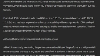 ASRock серьезно относится к проблемам материнских плат AMD 800-й серии и процессоров Ryzen 9000