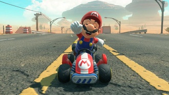 Как смотреть назад и использовать предметы задом наперёд в Mario Kart World