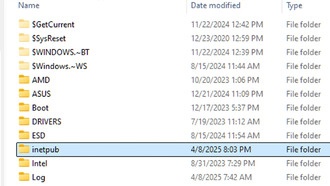 Microsoft выпустила скрипт для восстановления удалённой папки inetpub в Windows