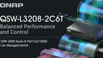 QNAP представила 8-портовый 10GbE-коммутатор QSW-L3208-2C6T для малого бизнеса