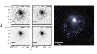 Новая галактика-«медуза» обнаружена с помощью телескопа James Webb