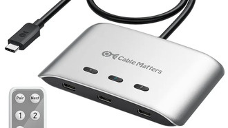 Cable Matters представила USB4-коммутатор на 20 Гбит/с с тремя портами для удобного подключения нескольких устройств