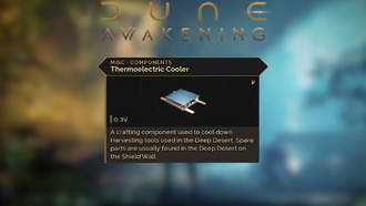 Где найти термоэлектрический охладитель в Dune Awakening