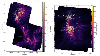 Астрономы обнаружили пять молодых звёзд в облачном комплексе Хамелеона