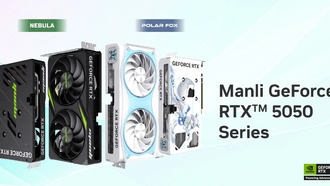 Manli представила видеокарты GeForce RTX 5050 в сериях Polar Fox и Nebula