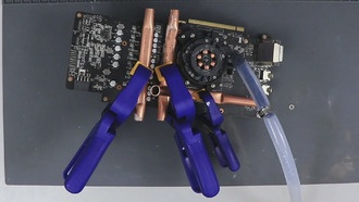 Энтузиаст разогнал GTX 1060 до 2202 МГц с помощью самодельного кулера из медных труб