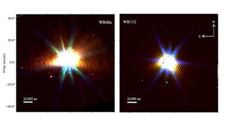 Телескоп Webb обнаружил долгоживущие пылевые оболочки вокруг звёзд Вольфа-Райе