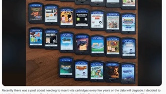 Игровые картриджи PS Vita остаются работоспособными даже после 10 лет хранения