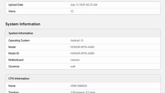 Honor X70 появился в Geekbench с Snapdragon 6 Gen 4, 12 ГБ ОЗУ и Android 15