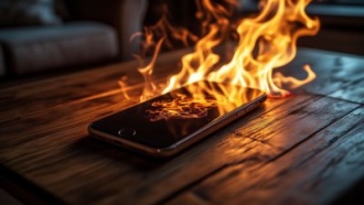 iPhone взорвался во время зарядки в офисе