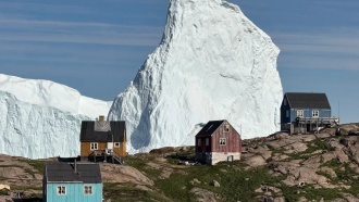 Гигантский айсберг остановился у берегов Гренландии