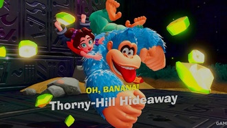 Как получить все бананы в Thorny Hill Speed Surf в DK Bananza