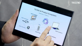 Tecno представила концепт самого тонкого трискладывающегося смартфона с экраном 9,94 дюйма