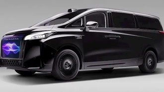 Faraday Future представила новый электрический минивэн FX Super One с экраном вместо решётки радиатора