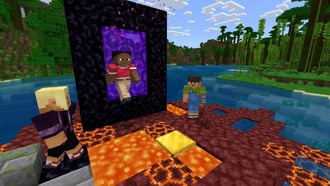 Идеи дизайна портала в Нижний мир в Minecraft