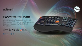 Adesso представляет эргономичную механическую клавиатуру EasyTouch 1500 для геймеров