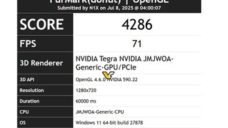 Процессор NVIDIA N1X появился в бенчмарке Furmark OpenGL