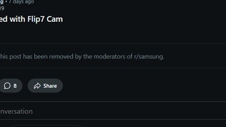 Сообщения о неудачной камере Z Flip7 удаляются модераторами Reddit