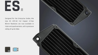 Alphacool представила промышленные радиаторы ES 80 mm HPE-60 Full Copper X-Flow 5 Bar