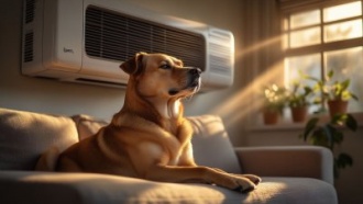 Житель Турции установил кондиционер в будку для собаки