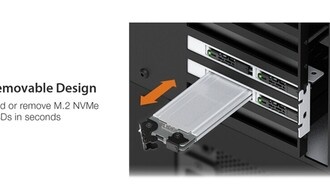 Icy Dock представила мобильный адаптер CP158 для четырёх съёмных NVMe SSD