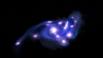 Астрономы обнаружили «космический виноград» — галактику с необычной структурой