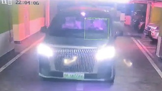 Лазерный радар автомобиля Wey Gaoshan 8 повредил камеру в подземном паркинге