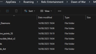Как исправить проблему с отображением модов в Warhammer 40,000: Dawn of War — Definitive Edition