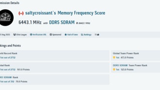 Установлен новый мировой рекорд разгона оперативной памяти DDR5-12886 МТ/с