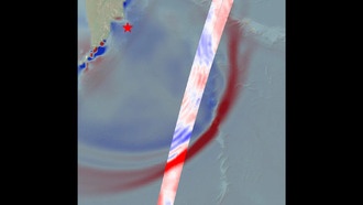 Спутник SWOT зафиксировал цунами после мощного землетрясения на Камчатке в деталях