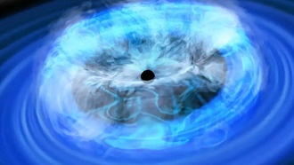 Случайное двойное увеличение раскрыло миллиметровые волны вокруг сверхмассивной черной дыры