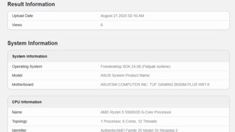 AMD Ryzen 5 5500X3D впервые протестирован в Geekbench: многопоточная производительность выросла на 13%