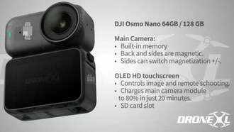 DJI готовит к выпуску модульную экшн-камеру Osmo Nano с магнитным креплением