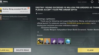 Как получить награды за предварительную регистрацию в Destiny Rising