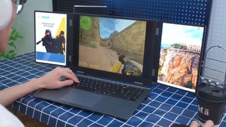 Ноутбук с тремя экранами от неизвестного бренда появился на AliExpress