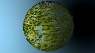 Разработчик создал планетарную демо-версию Minecraft на сферической карте