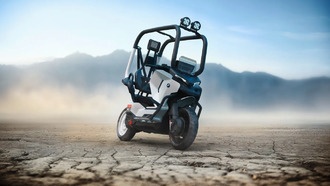 BMW представила концепт электрического мотоцикла с защитной клеткой