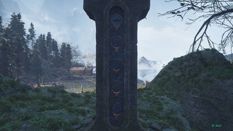 Решение головоломки со столбами на озере Сайнон в Hell is Us