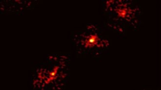 Астрономы обнаружили редкий крест Эйнштейна с пятым изображением, раскрывающим тёмную материю