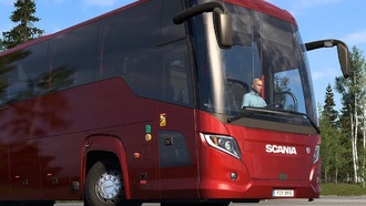 В DLC Coaches для Euro Truck Simulator 2 показали детализированный автобус Scania Touring