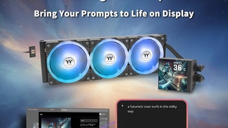 Thermaltake представила ИИ-функцию AI Forge для создания обоев на LCD-дисплее системы охлаждения