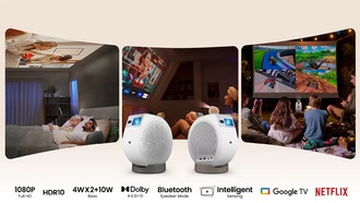 BenQ представила потолочный проектор GV32 с Google TV и Netflix