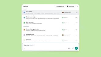 Приложение для заметок Granola добавило функцию повторяющихся промптов «Recipes»