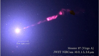Телескоп Джеймса Уэбба раскрыл новые детали структуры джета черной дыры в галактике M87