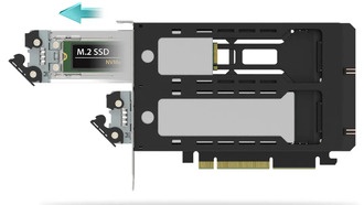 ICY DOCK представила слот для двух съёмных NVMe-накопителей с поддержкой PCIe 5.0